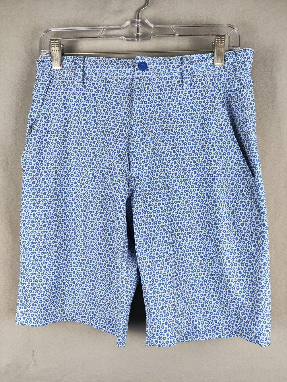 FootJoy Shorts Mens 30 Blue Floral Print Golf Performance Stretch Athletic